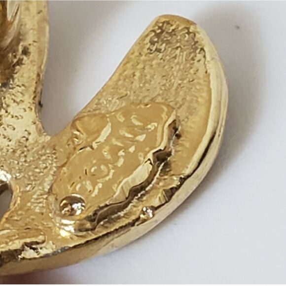 ROMAN Enameled & Crystal Accent Dragonfly Brooch Pin - Picture 6 of 6